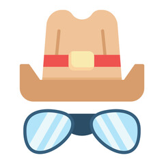 Men Accessories Flat Multicolor Icon