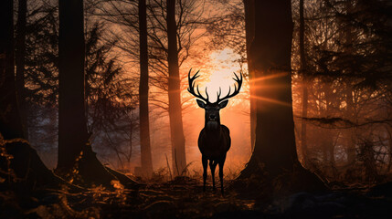 The shadow of a deer