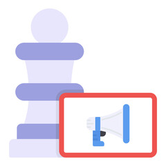 Content Strategy Flat Multicolor Icon