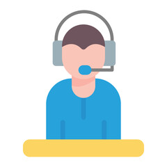 Marketing Agent Flat Multicolor Icon