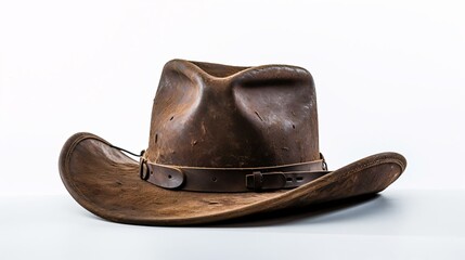 a brown hat with a brown brim - obrazy, fototapety, plakaty