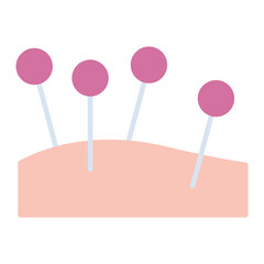 Acupuncture Flat Multicolor Icon