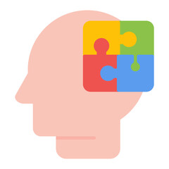 Autism Flat Multicolor Icon