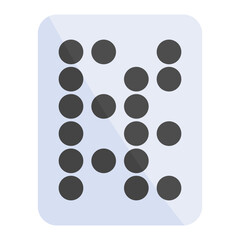 Braille Text Flat Multicolor Icon