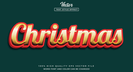 vector christmas 3d editable text effect