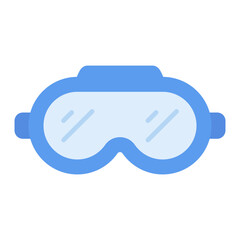 Goggles Flat Multicolor Icon