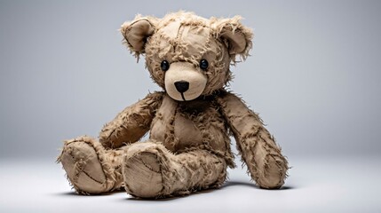 a stuffed bear on a white background