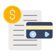 Business Credit Report Flat Multicolor Icon