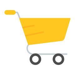 Empty Cart Flat Multicolor Icon