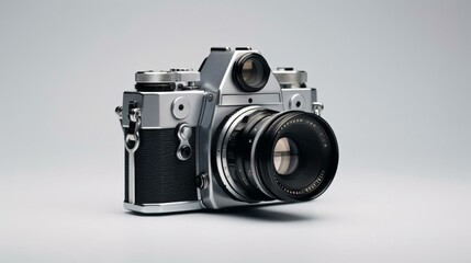 a black camera with a lens