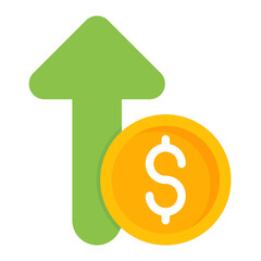 Profit Flat Multicolor Icon