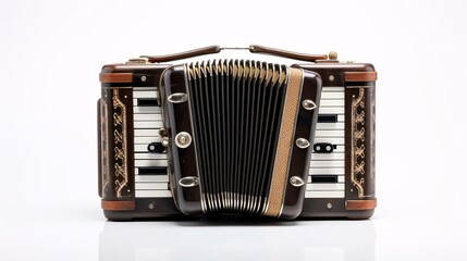 Photography of a solitary vintage accordion