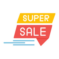 Super Sale Flat Multicolor Icon