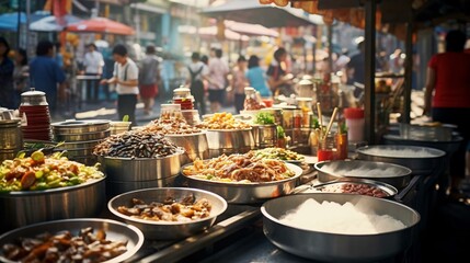 a table full of food