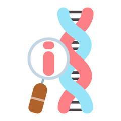 Explore Dna Flat Multicolor Icon