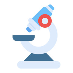 Microscope Flat Multicolor Icon