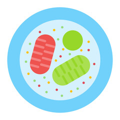 Microorganism Flat Multicolor Icon