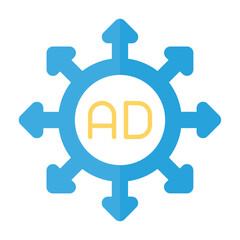 Advertising Submission Flat Multicolor Icon