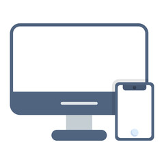 Responsive Web Design Flat Multicolor Icon