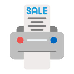 Printer Flat Multicolor Icon