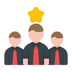 Leadership Flat Multicolor Icon