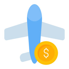 Paid Vacation Flat Multicolor Icon