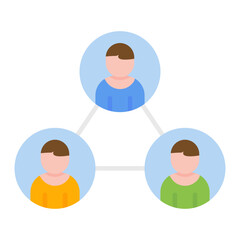 Colleagues Flat Multicolor Icon