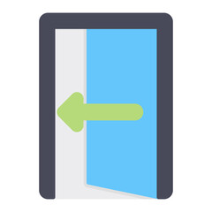 Entrance Flat Multicolor Icon