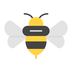 Bee Flat Multicolor Icon