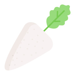Radish Flat Multicolor Icon