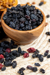 small dark raisins during cooking