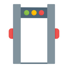 Security Gate Flat Multicolor Icon