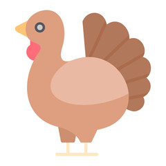 Turkey Flat Multicolor Icon
