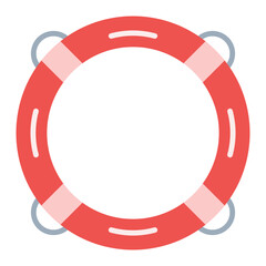 Lifebuoy Flat Multicolor Icon