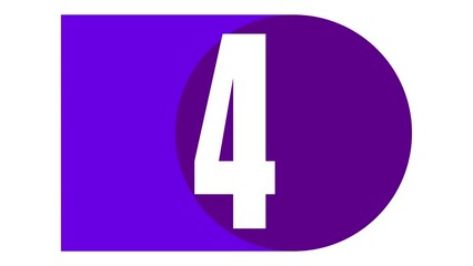 5 4 3 2 1 countdown.
Countdown numbers revealed by a moving square and circle.