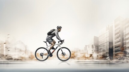 a man riding a bicycle