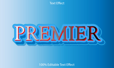 Premier text effect in 3d 