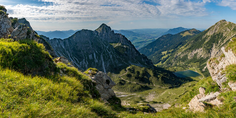 Mountain tour from Entschenkopf to Rubihorn and Gaisalpsee in the Allgau Alps near Reichenbach