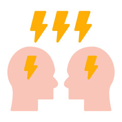 Conflict Flat Multicolor Icon