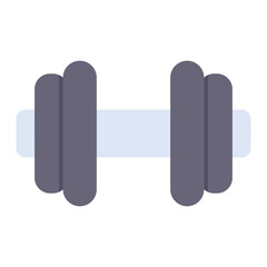 Dumbbells Flat Multicolor Icon