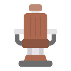 Barber Chair Flat Multicolor Icon