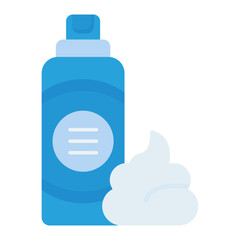 Barber Foam Flat Multicolor Icon