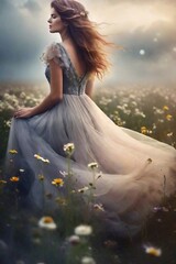 woman in a field