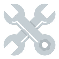Wrench Flat Multicolor Icon
