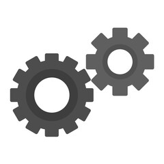Gears Flat Multicolor Icon