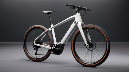 a white and black bicycle