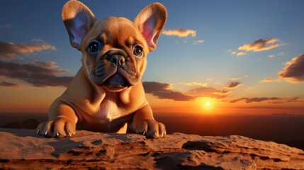 Fawn French Bulldog Dog Puppy Valentines, Background Image, Desktop Wallpaper Backgrounds, HD