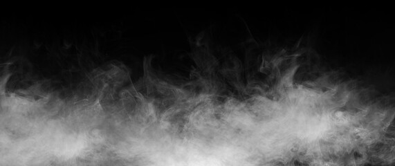 Fototapeta na wymiar Abstract smoke texture over black. Fog in the darkness.