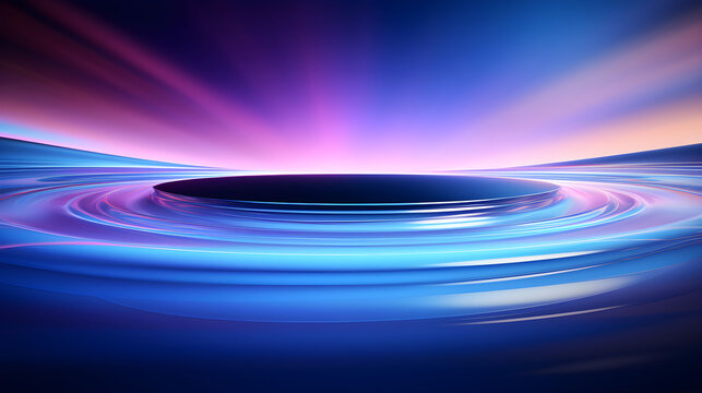 abstract water background,a blue and orange vortex with light rays