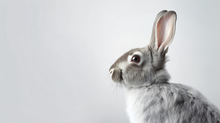 Bunny profile in studio